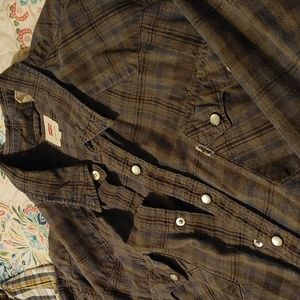 Levis western long sleeve snap shirt